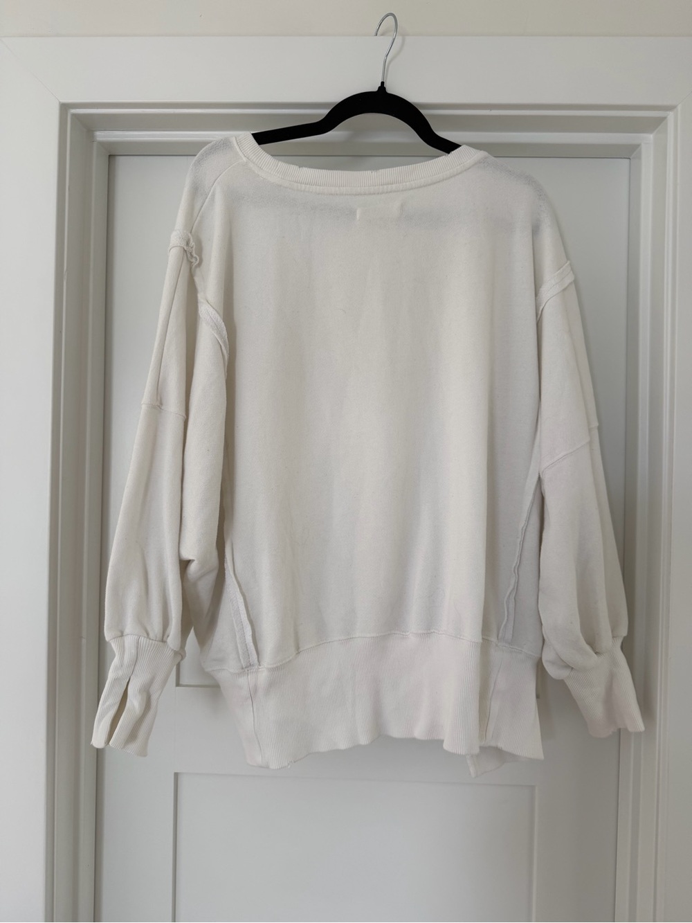 We The Free White Distressed Oversized Sweatshirt - Picture 6 of 9